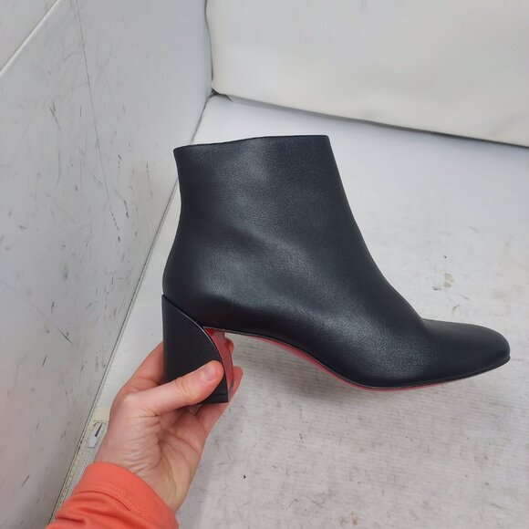 Christian Louboutin Black Turela Leather Ankle Boot - Picture 3 of 13